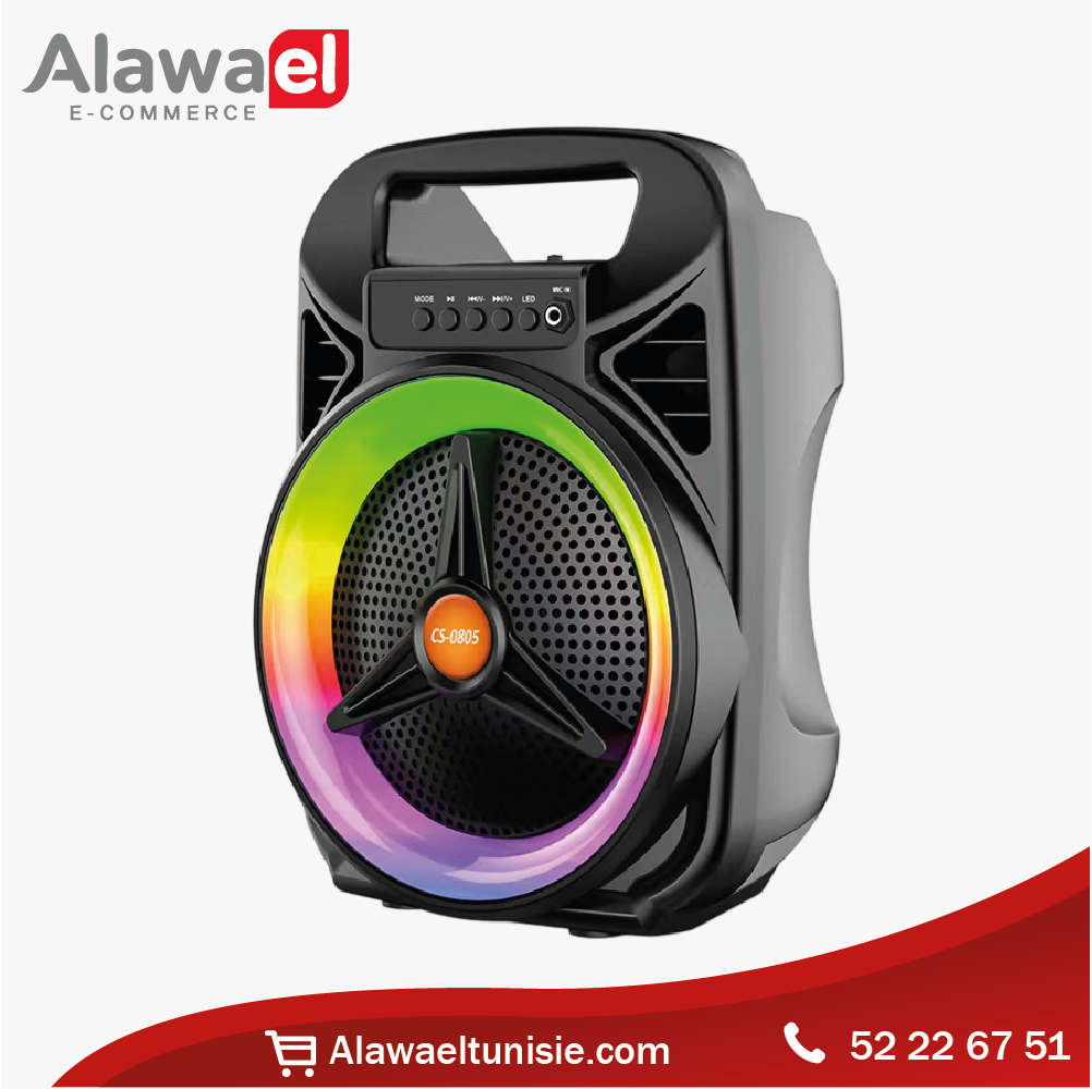 Enceinte portable karaoke CS‑0805 avec micro sans fil-1