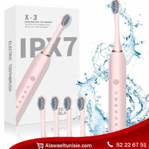 Brosse à dents électrique Sonic X3 + Extra têtes – فرشاة أسنان كهربائية + رؤوس إضافية